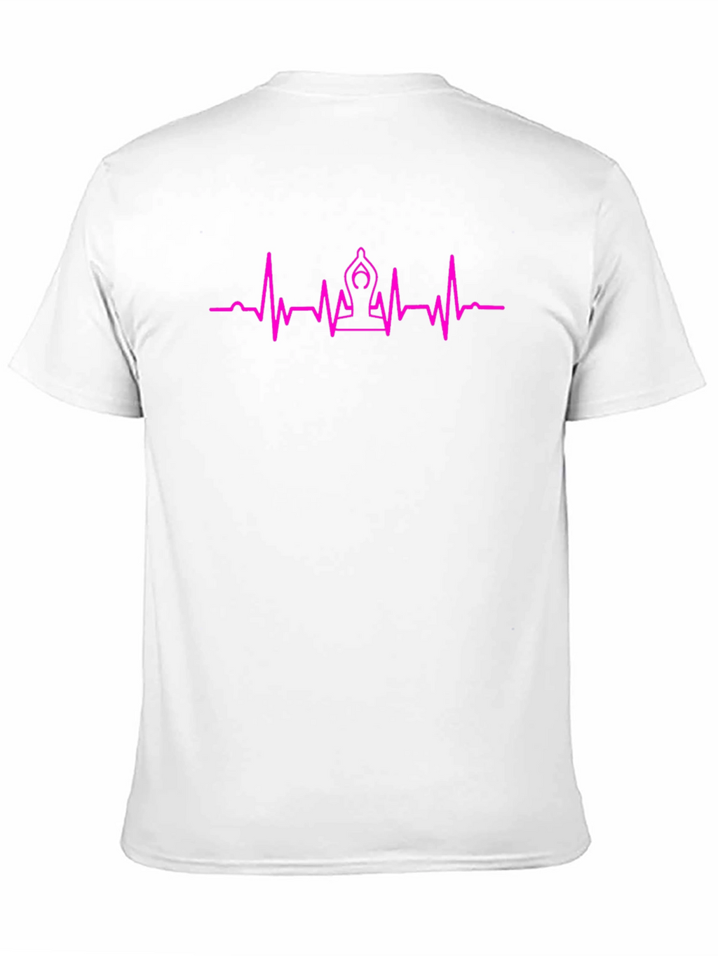 Yoga Heartbeat Graphic Tee - Black Cotton T-Shirt