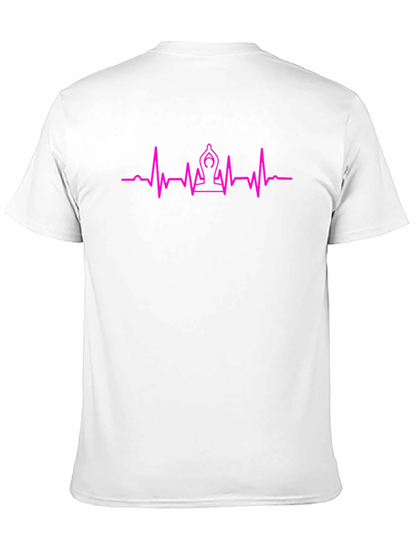 Yoga Heartbeat Graphic Tee - Black Cotton T-Shirt