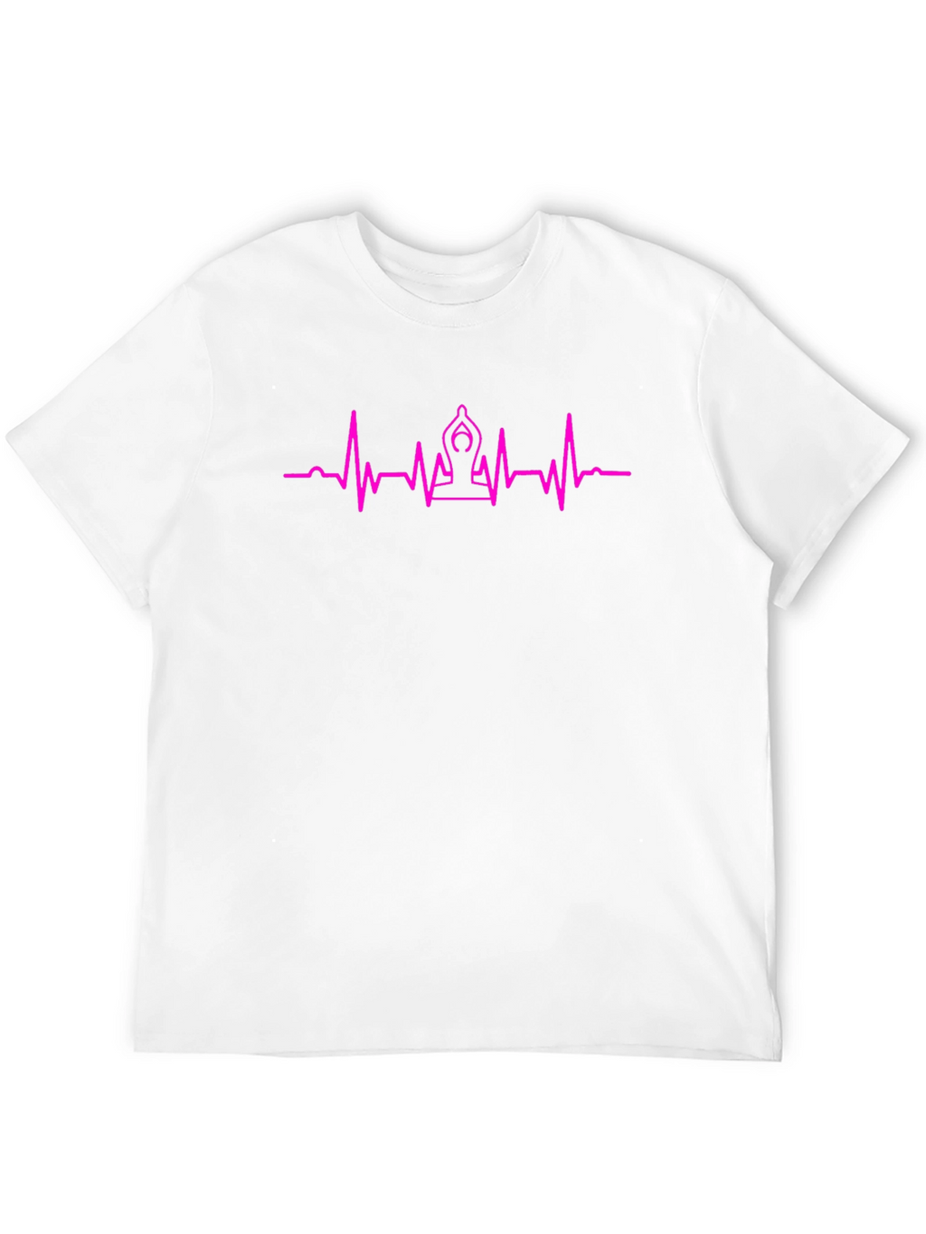 Yoga Heartbeat Graphic Tee - Black Cotton T-Shirt