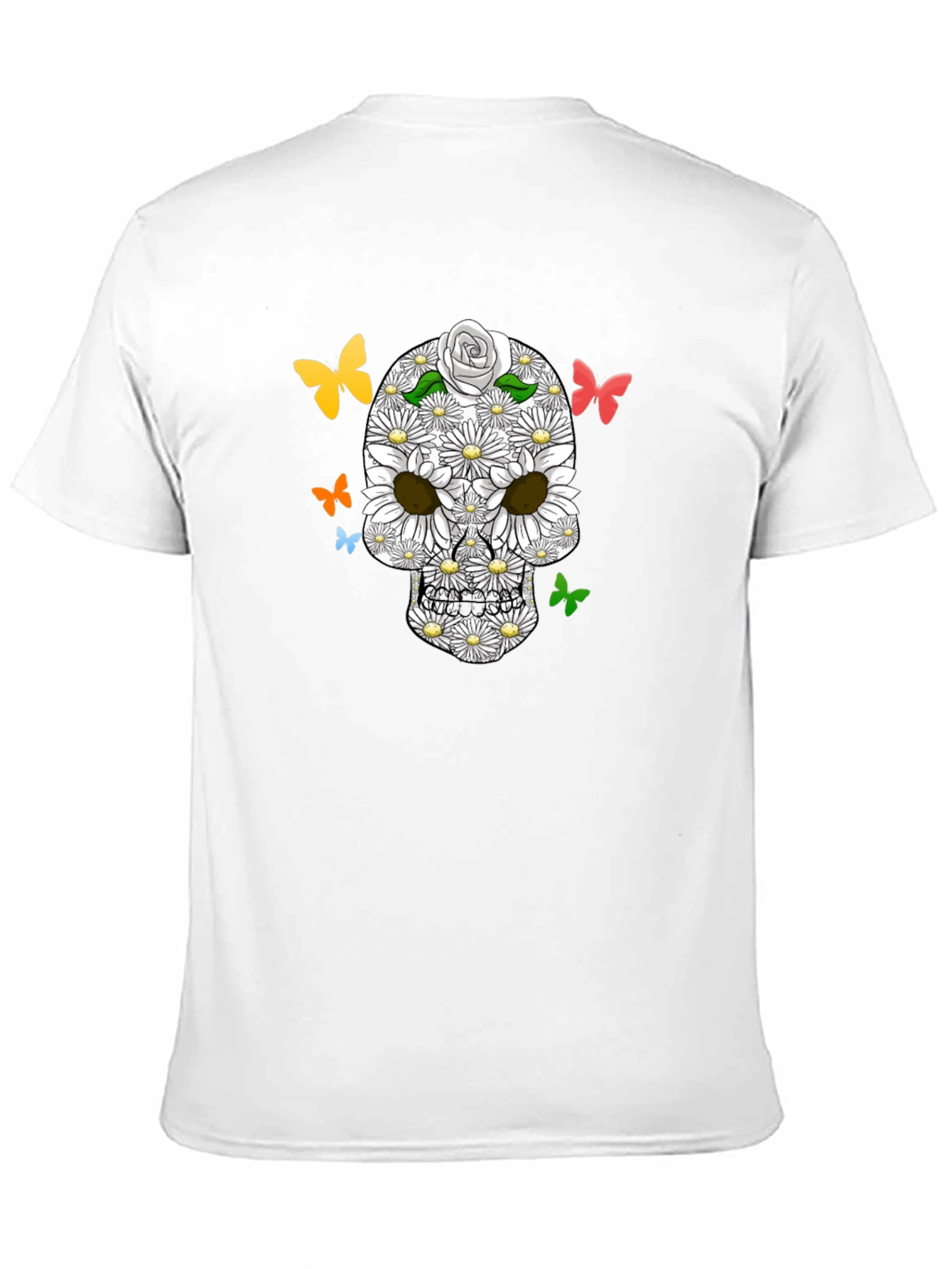 Floral Skull Butterfly Graphic Tee