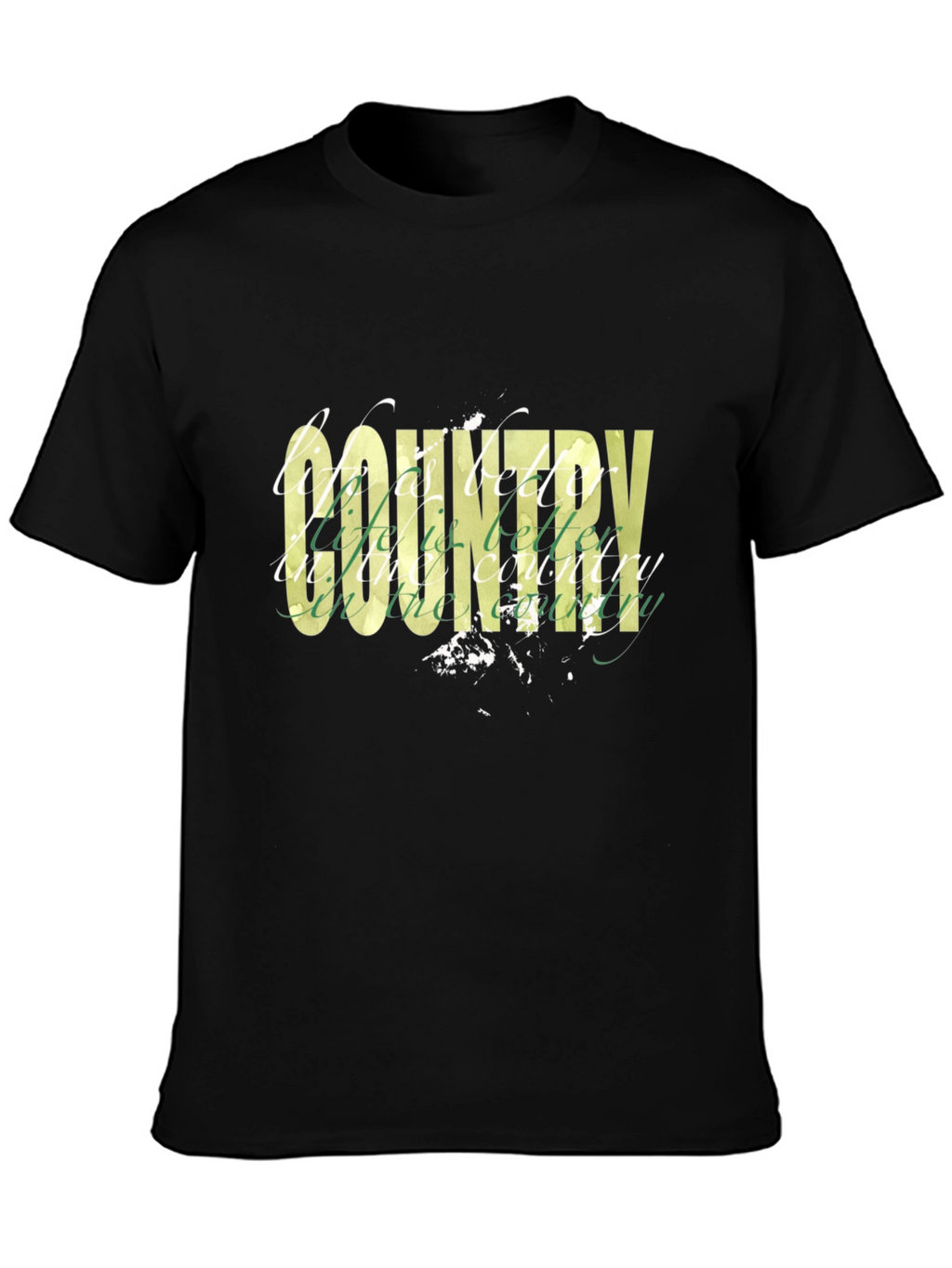 Country Life Mens Black Graphic Tee
