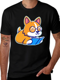 Bookworm Corgi Graphic Tee