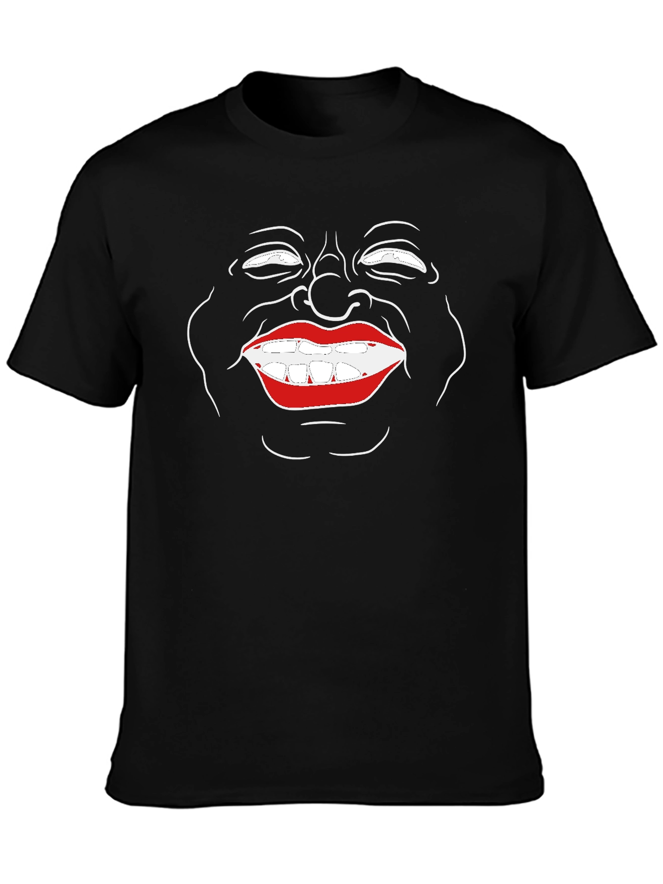 Funny Face Graphic Black T-Shirt