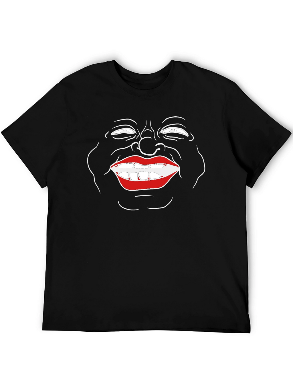 Funny Face Graphic Black T-Shirt