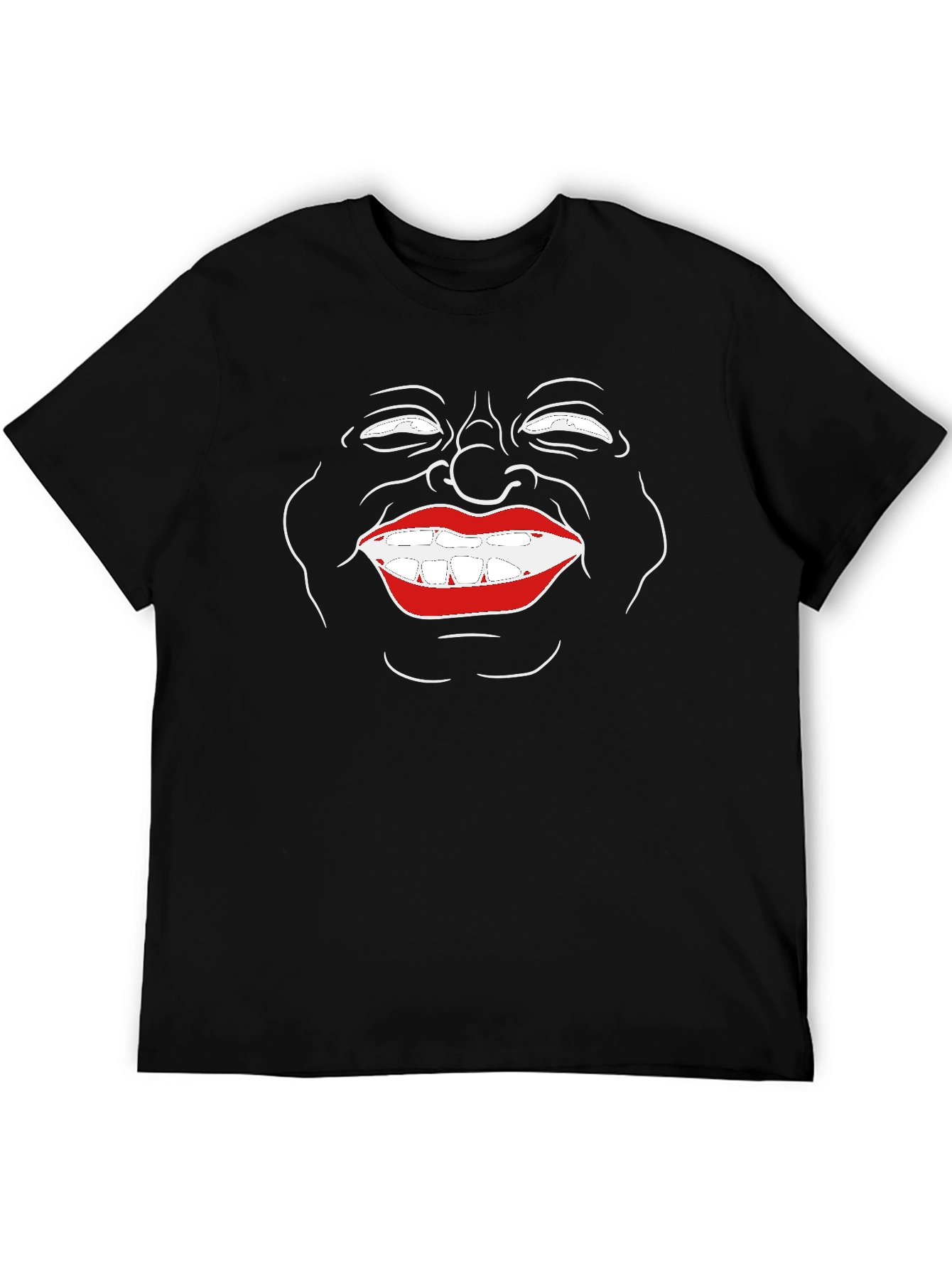Funny Face Graphic Black T-Shirt