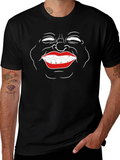 Funny Face Graphic Black T-Shirt