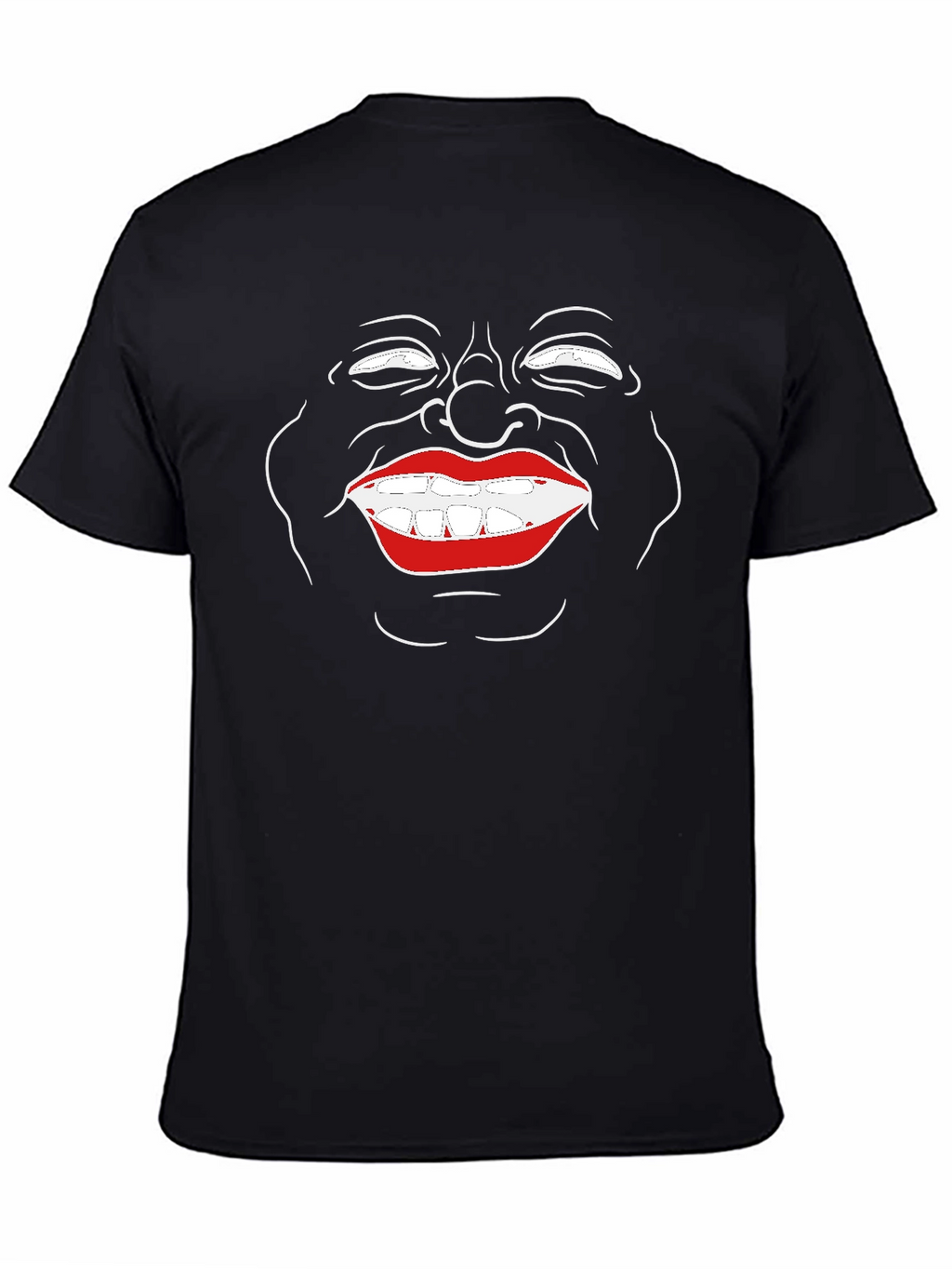Funny Face Graphic Black T-Shirt
