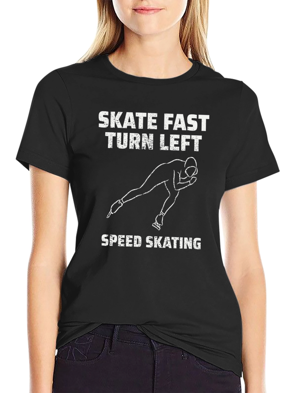 Skate Fast Turn Left Speed Skating T-Shirt