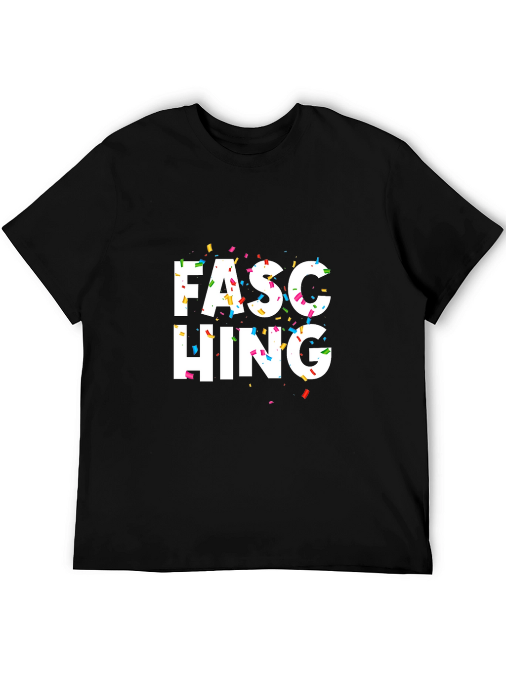 Fasching Confetti Black T-Shirt