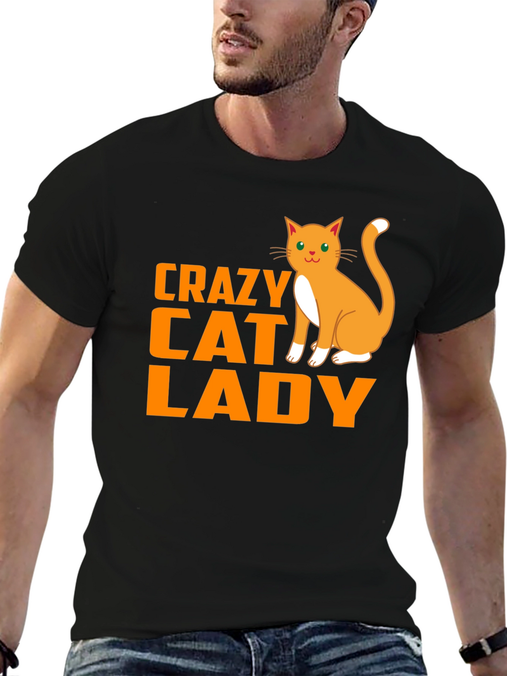 Crazy Cat Lady Black T-Shirt