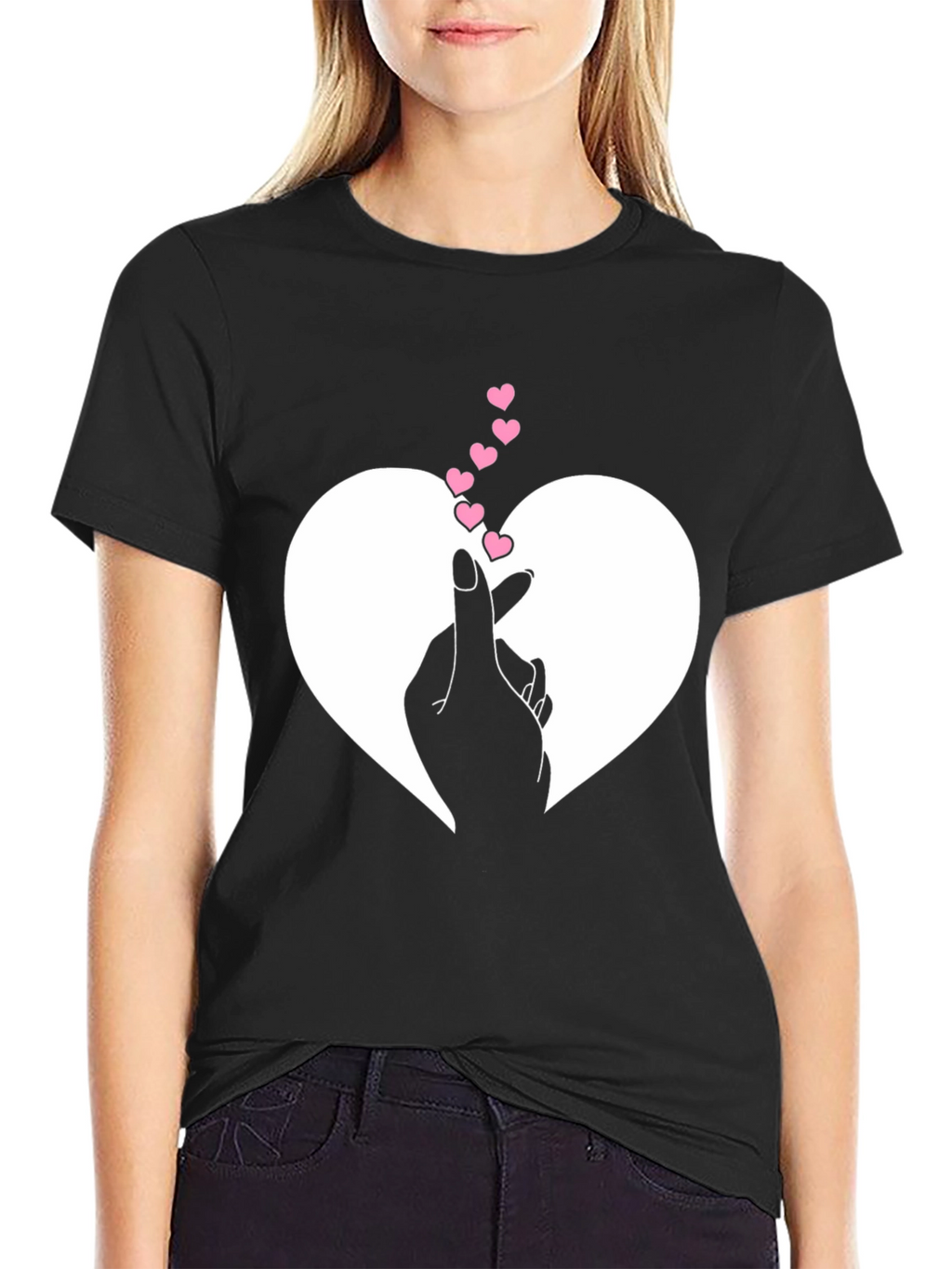 Heart Hand Sign Graphic Tee
