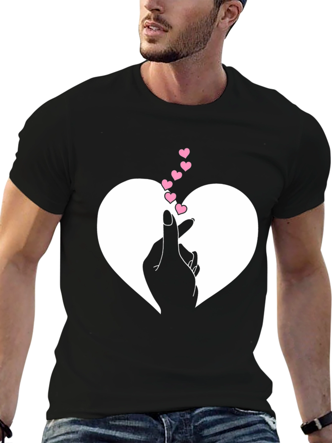 Heart Hand Sign Graphic Tee