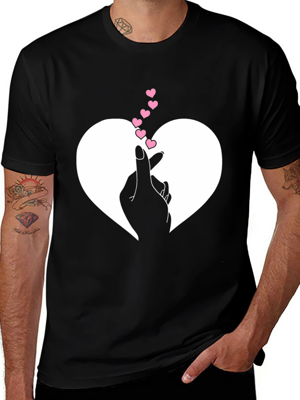 Heart Hand Sign Graphic Tee