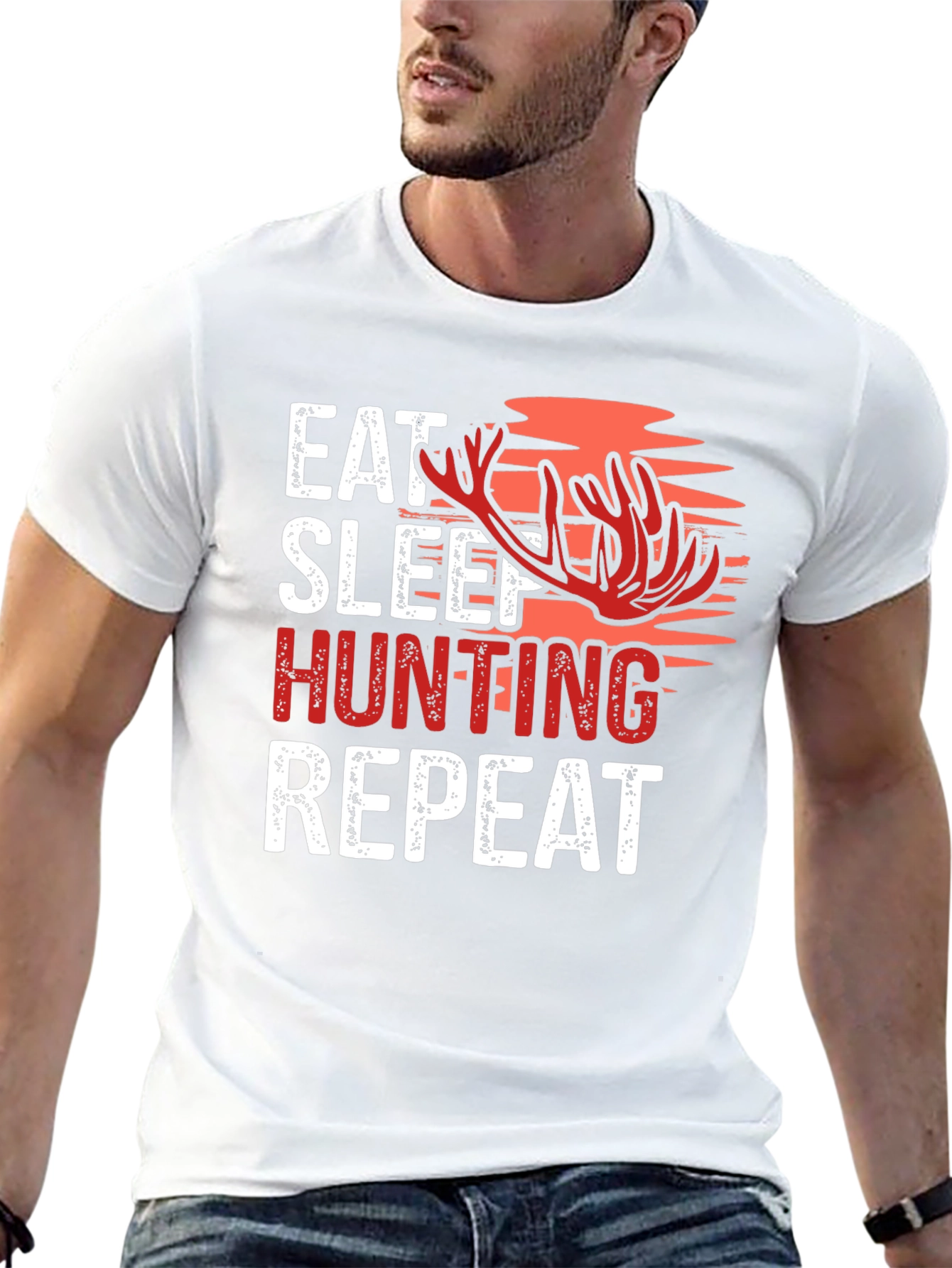 Eat Sleep Hunting Repeat Graphic Tee