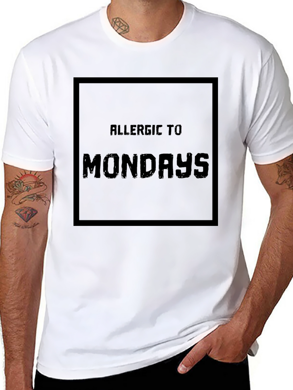 Allergic to Mondays T-Shirt - Black
