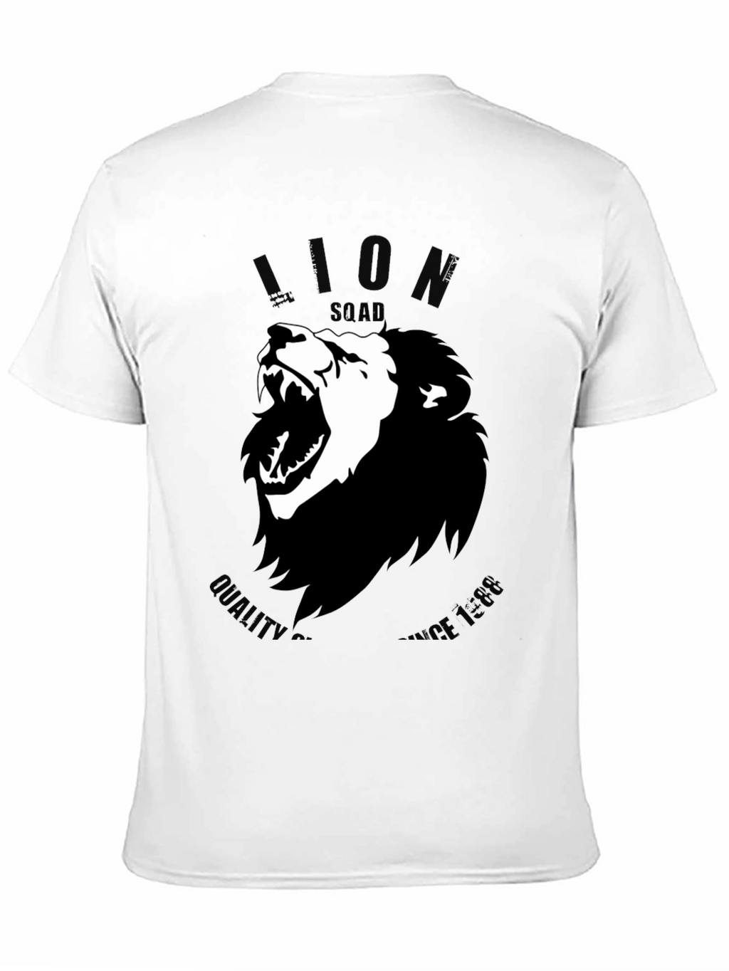 Lion Squad Graphic Print Black T-Shirt
