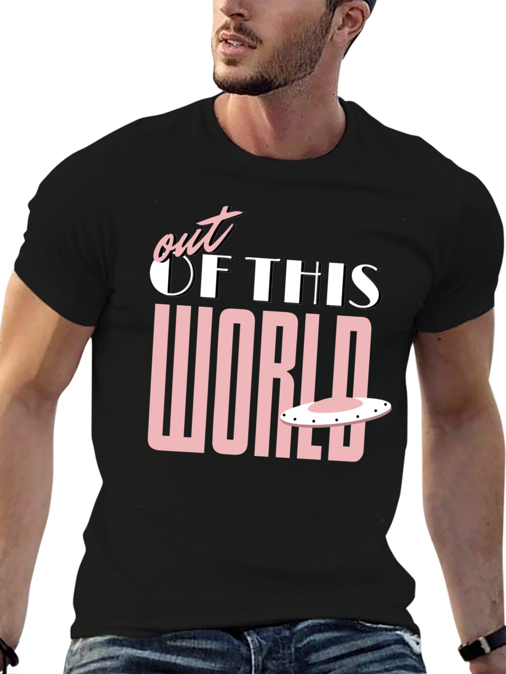 Out of This World Black Graphic T-Shirt