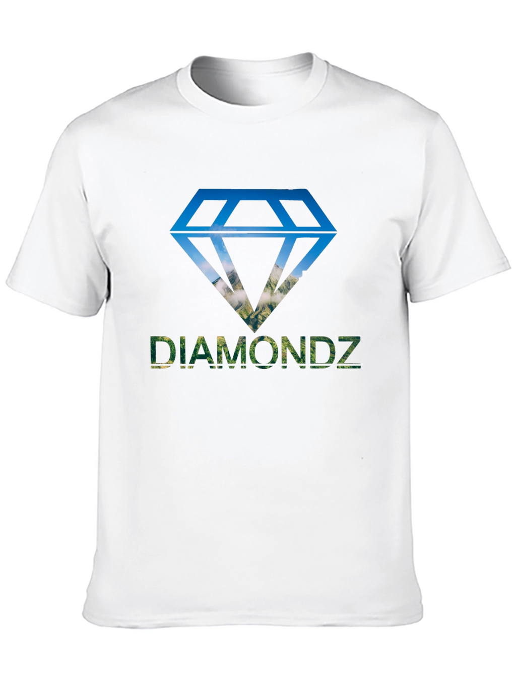 Diamondz Graphic Print Mens Black T-Shirt