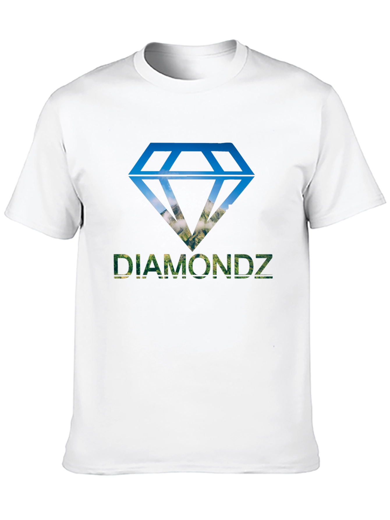 Diamondz Graphic Print Mens Black T-Shirt
