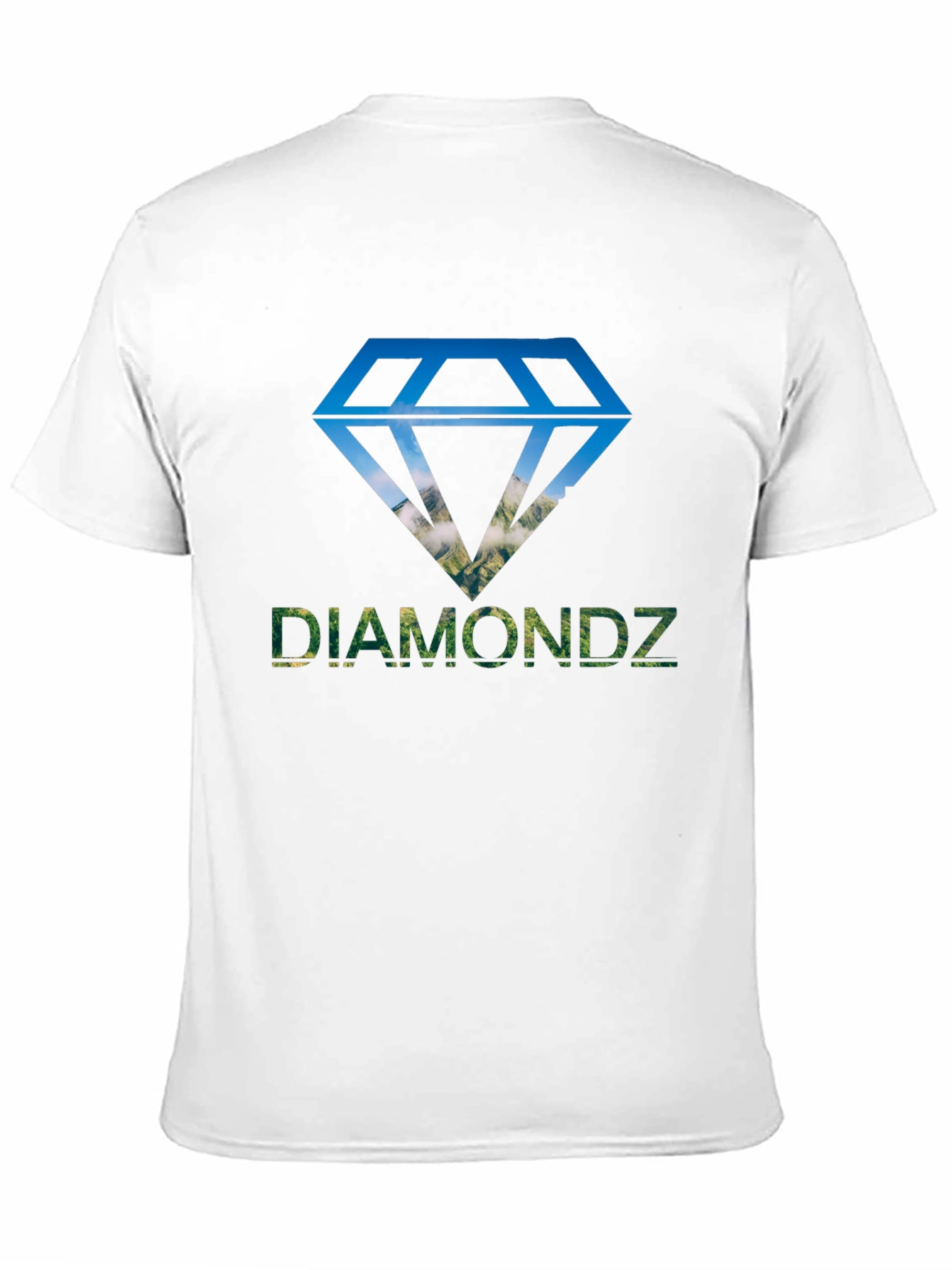 Diamondz Graphic Print Mens Black T-Shirt