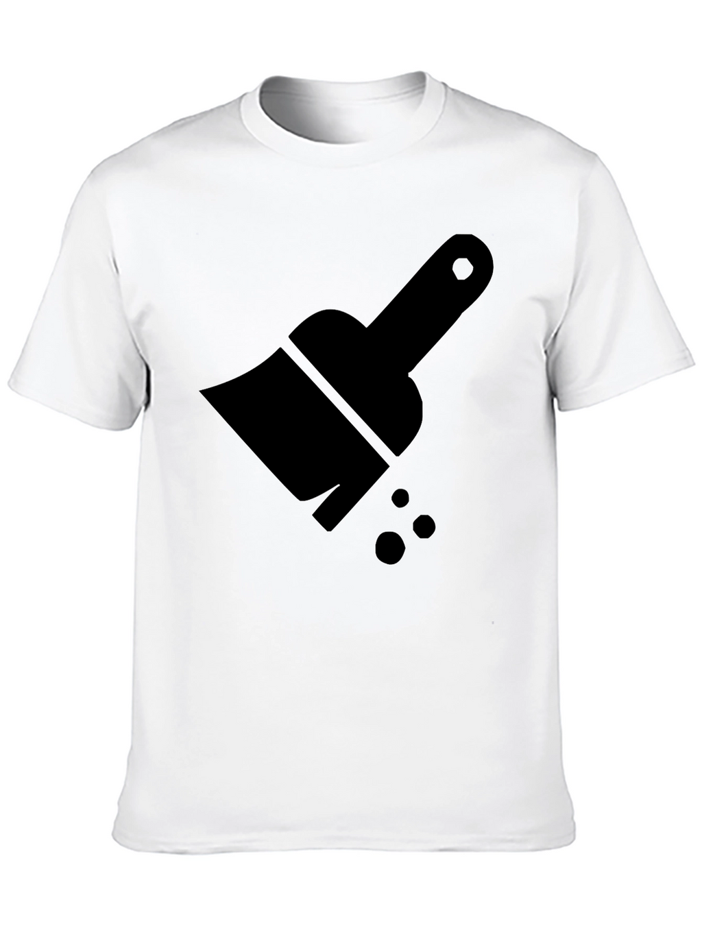 Black Brush Graphic Tee - Modern Design