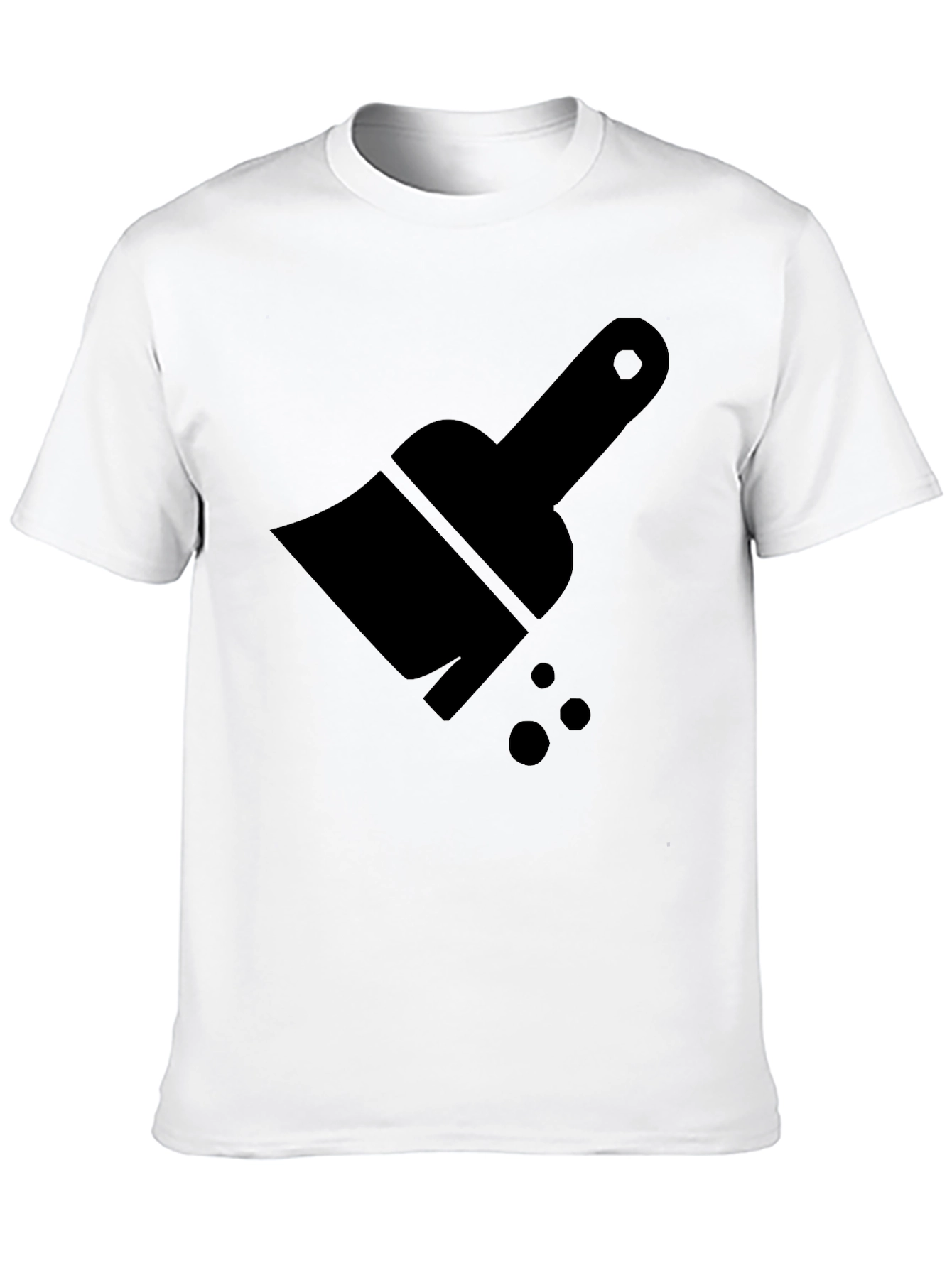 Black Brush Graphic Tee - Modern Design