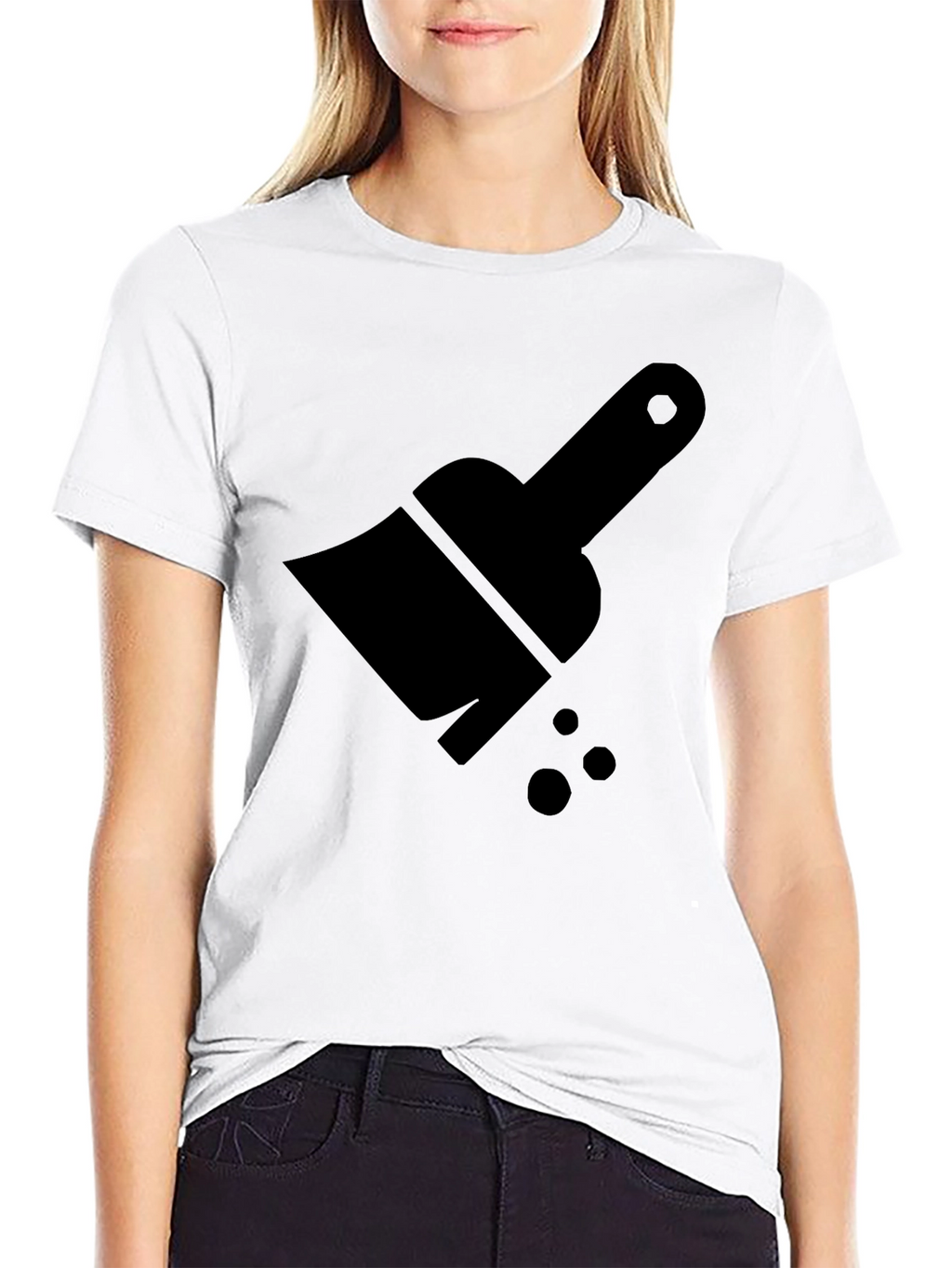 Black Brush Graphic Tee - Modern Design