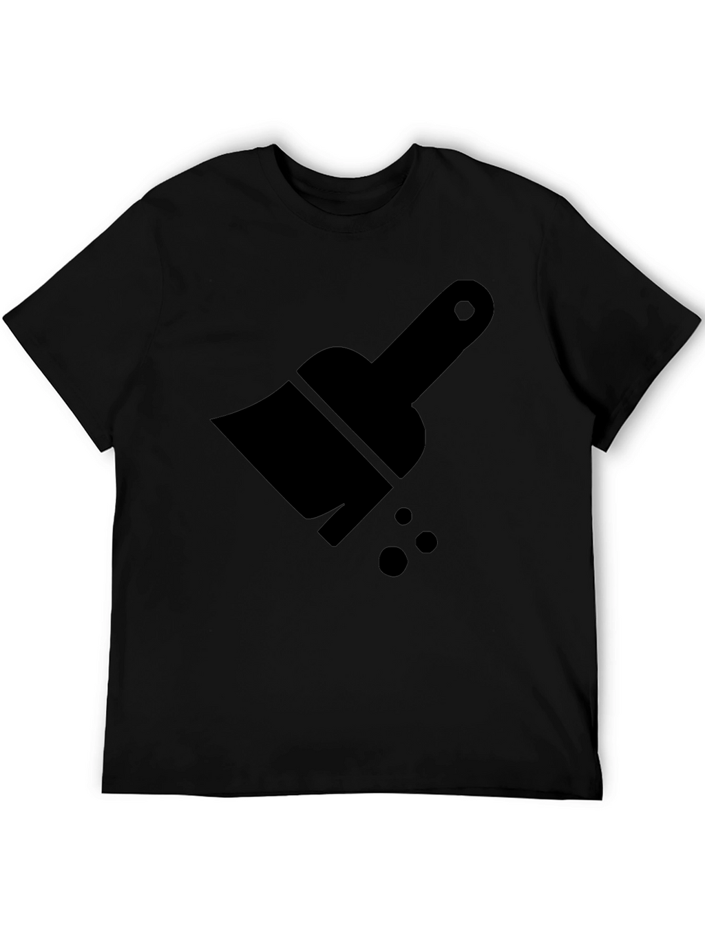 Black Brush Graphic Tee - Modern Design