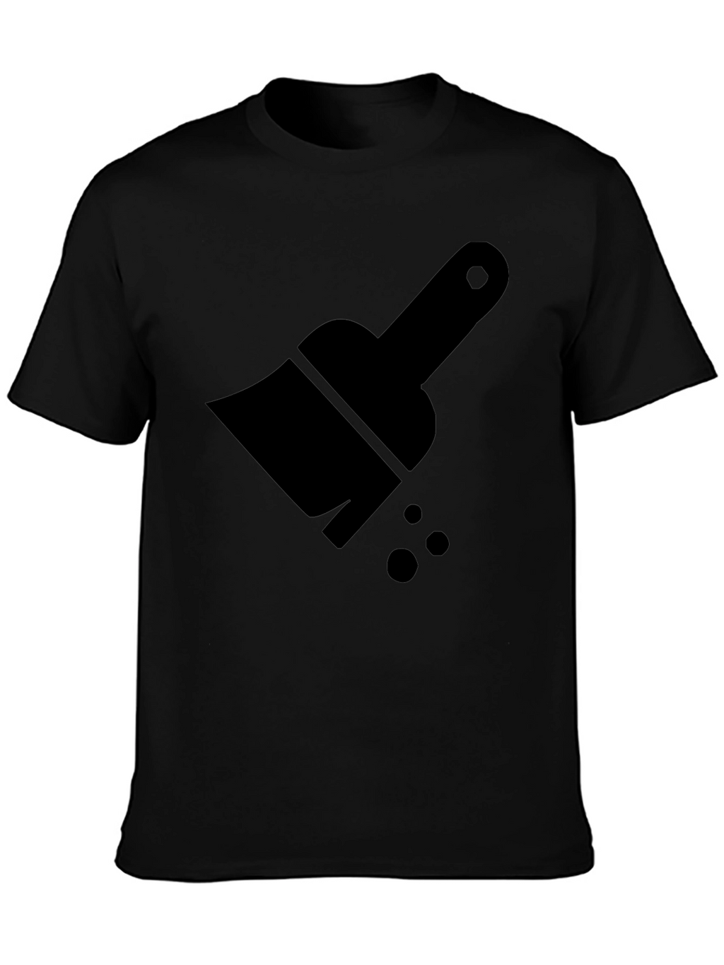 Black Brush Graphic Tee - Modern Design