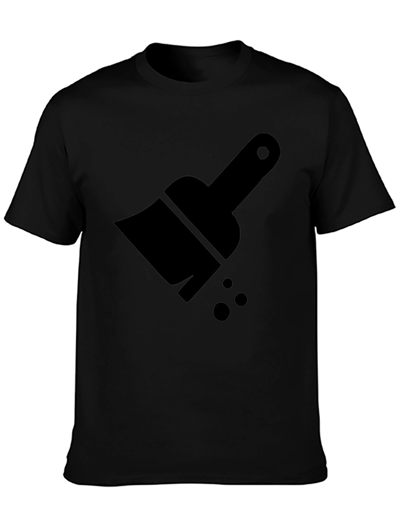 Black Brush Graphic Tee - Modern Design