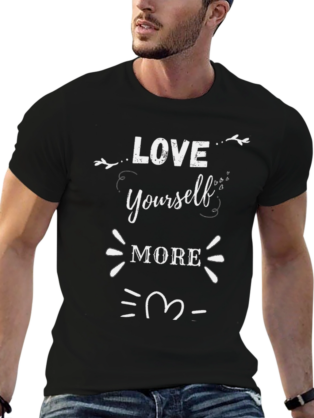 Love Yourself More Graphic T-Shirt - Black