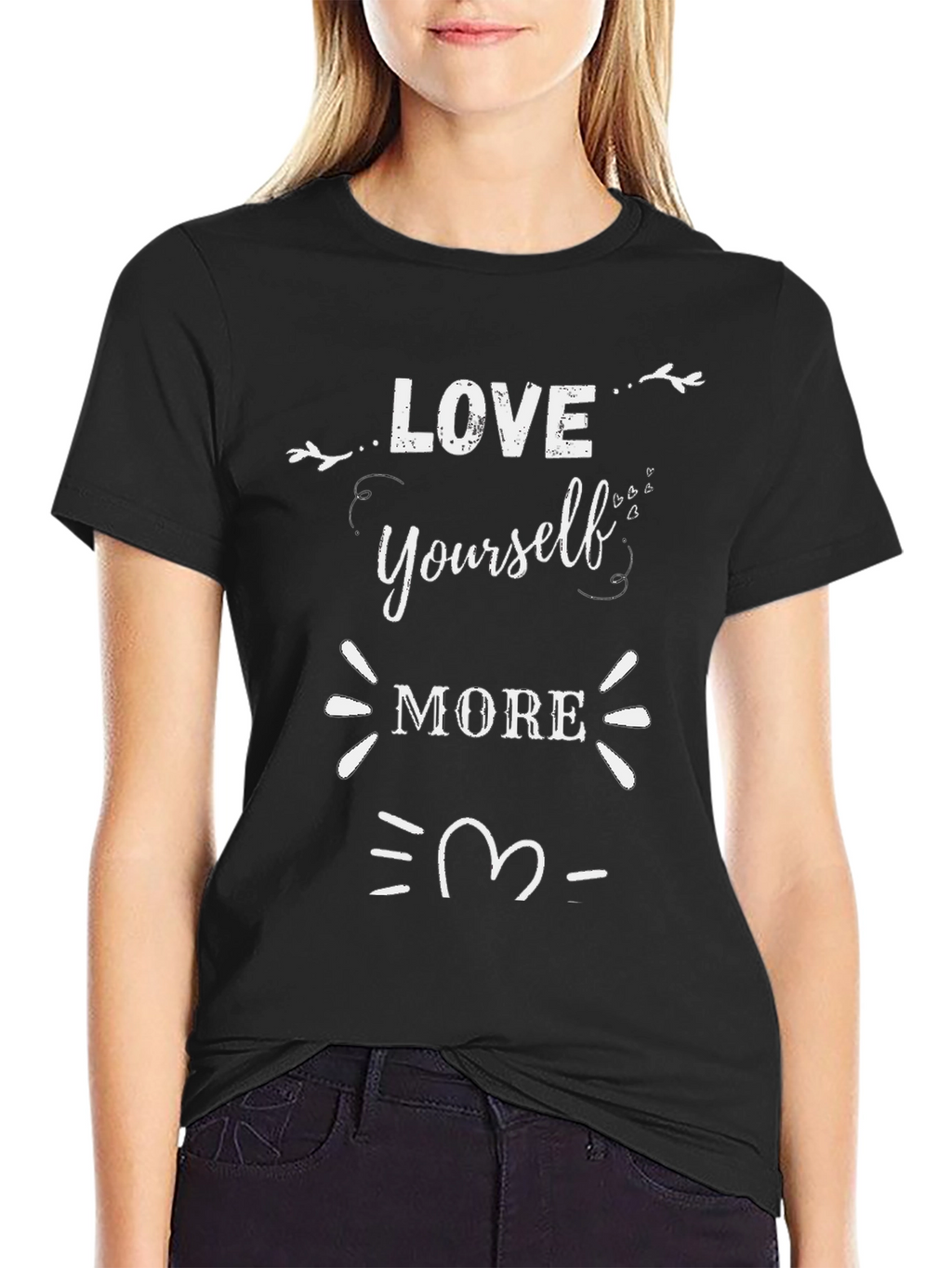 Love Yourself More Graphic T-Shirt - Black