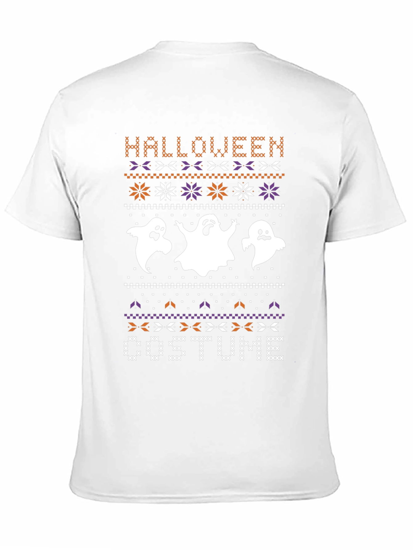 Halloween Costume Ghost Knit Style T-Shirt