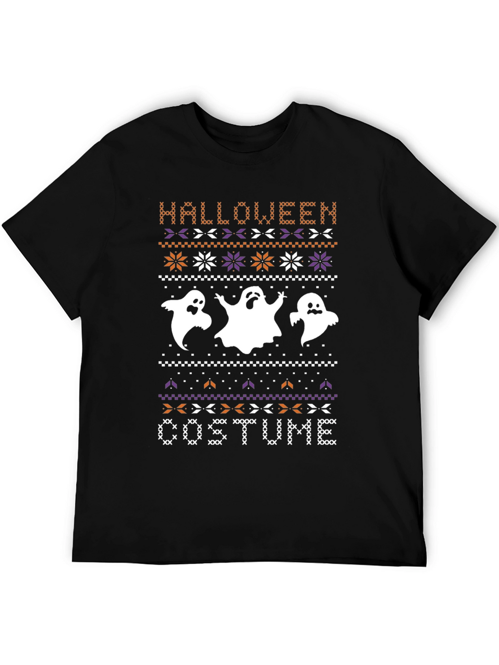 Halloween Costume Ghost Knit Style T-Shirt