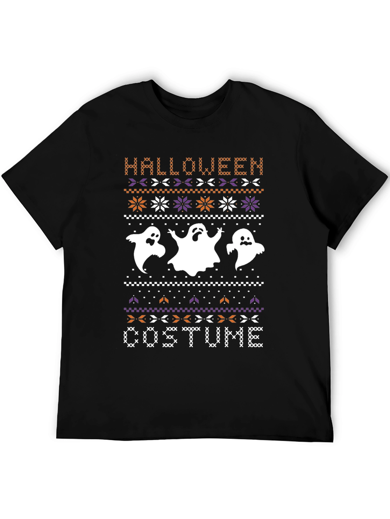 Halloween Costume Ghost Knit Style T-Shirt