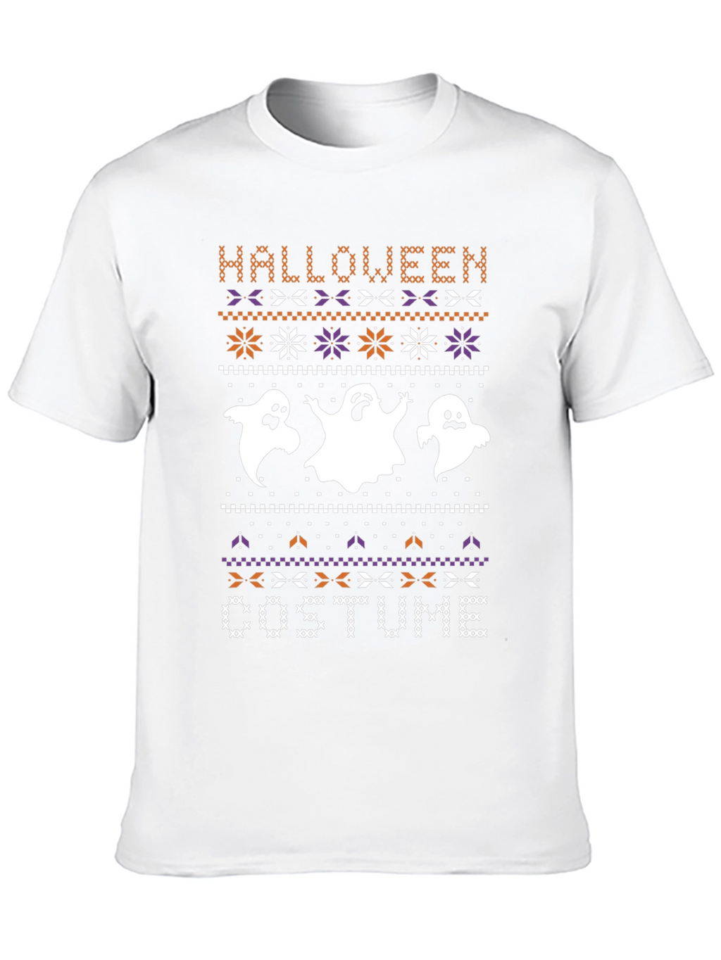 Halloween Costume Ghost Knit Style T-Shirt