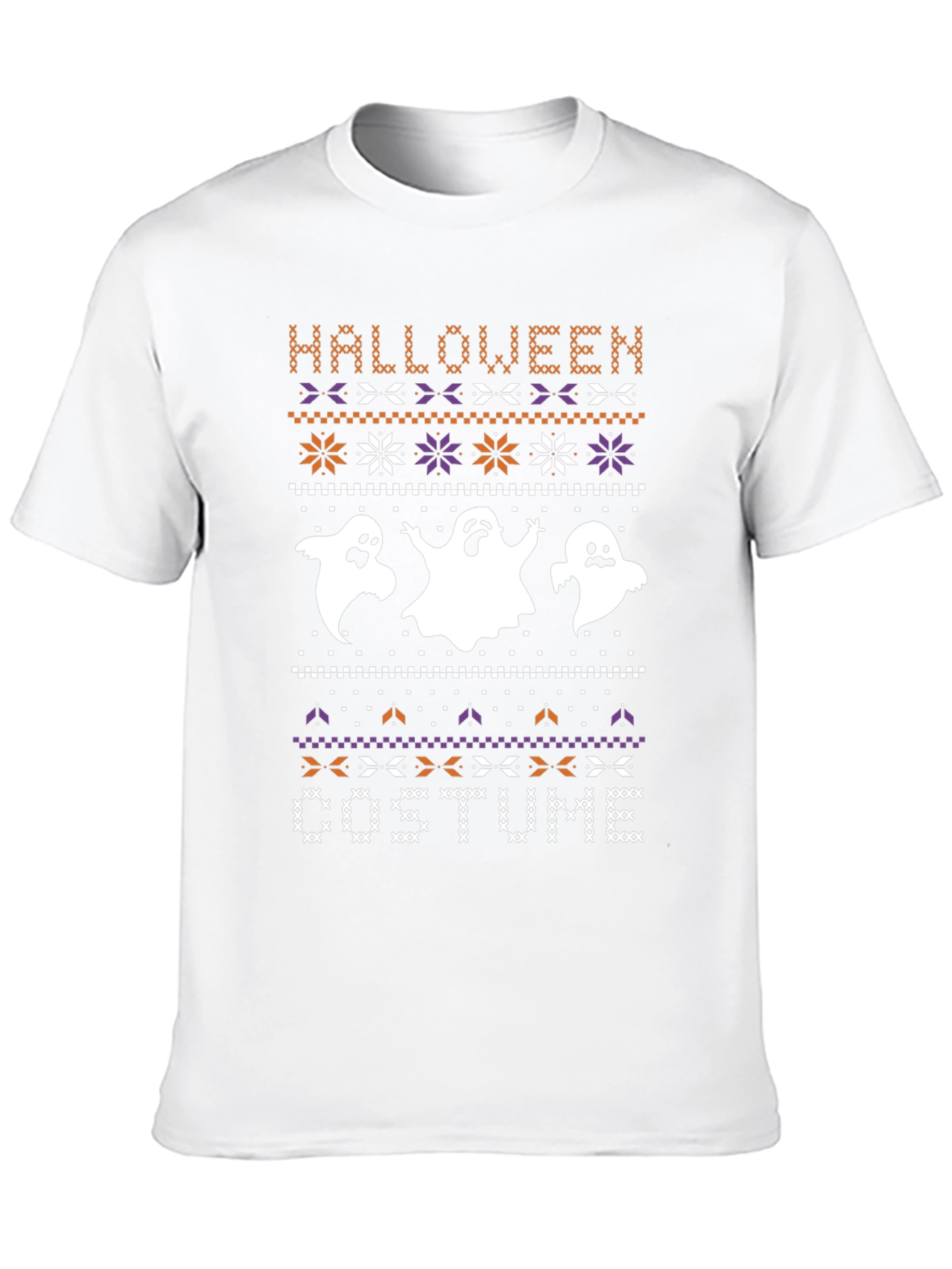Halloween Costume Ghost Knit Style T-Shirt
