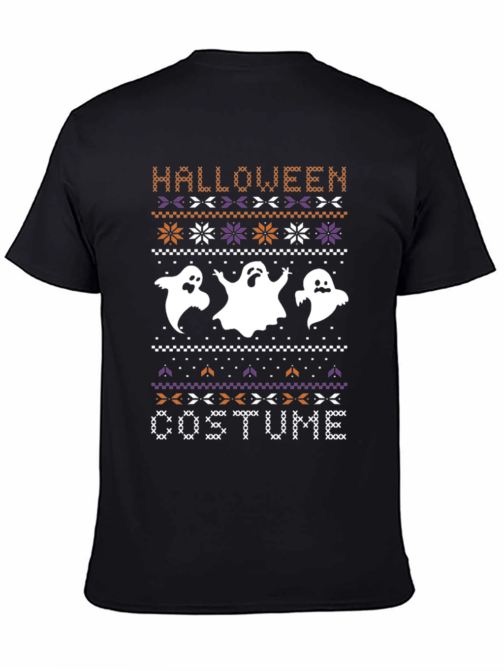 Halloween Costume Ghost Knit Style T-Shirt