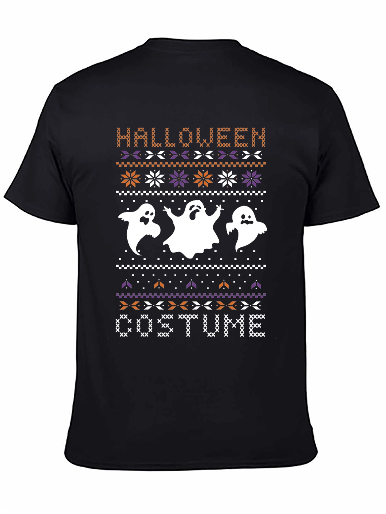 Halloween Costume Ghost Knit Style T-Shirt