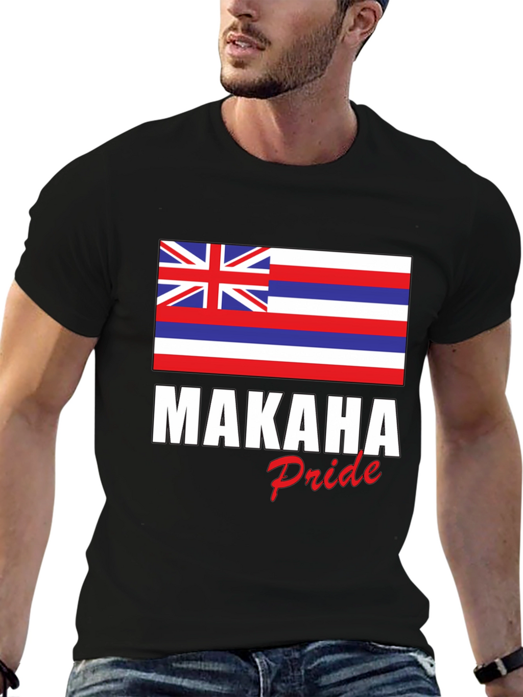 Makaha Pride T-Shirt - Hawaiian Flag Graphic Tee