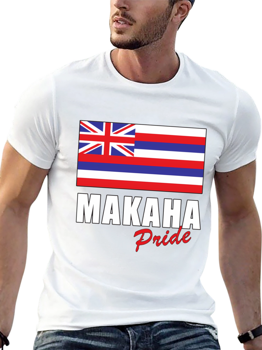 Makaha Pride T-Shirt - Hawaiian Flag Graphic Tee