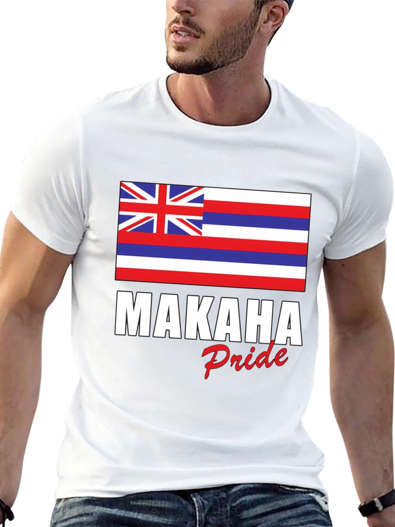Makaha Pride T-Shirt - Hawaiian Flag Graphic Tee