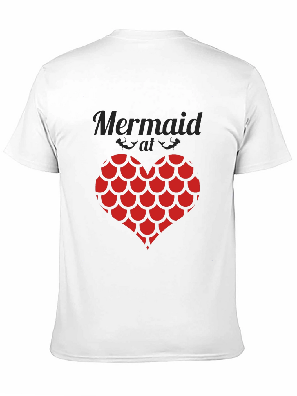 Mermaid at Heart Black Graphic T-Shirt