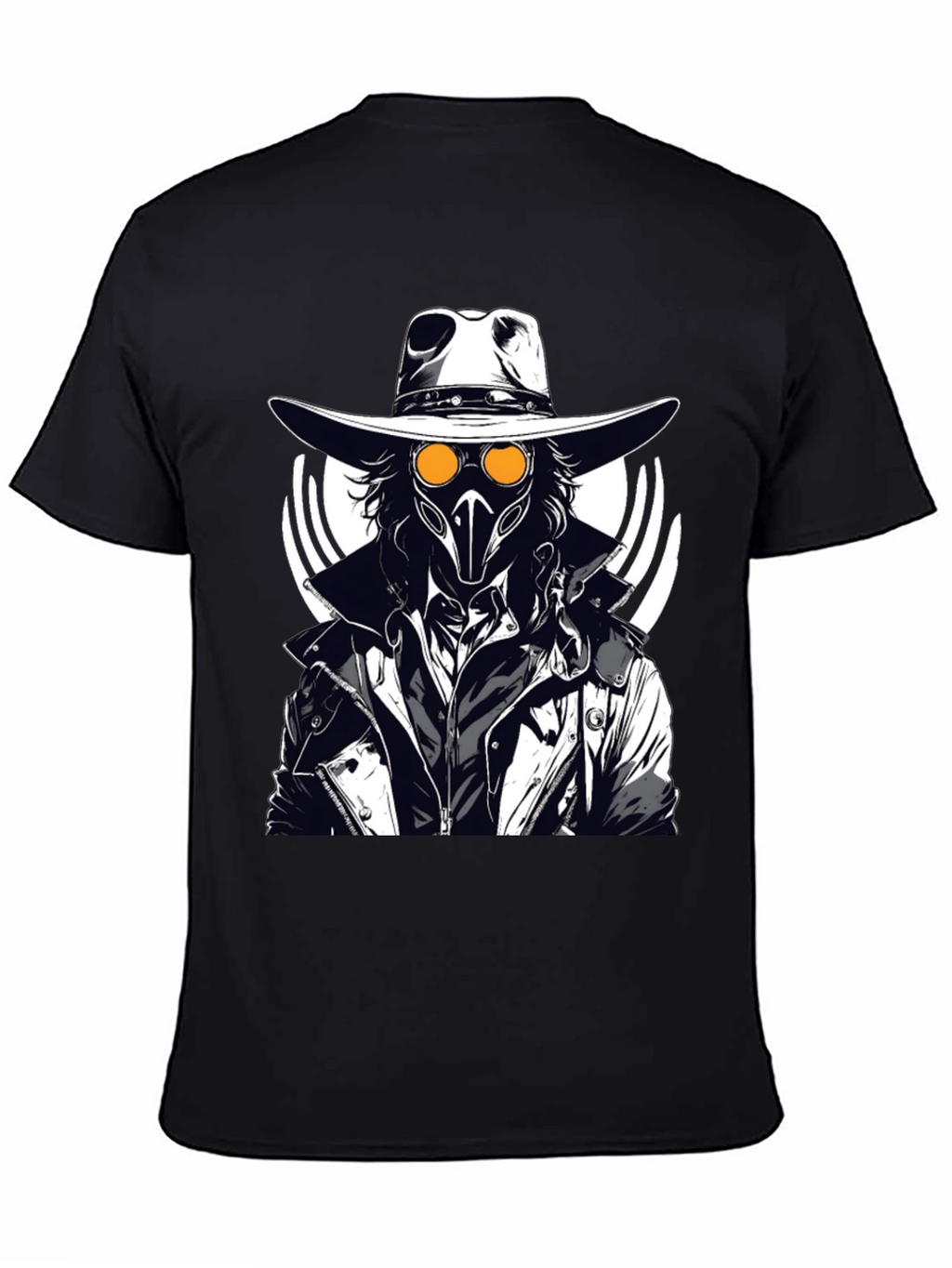 Steampunk Plague Doctor Graphic T-Shirt - Black