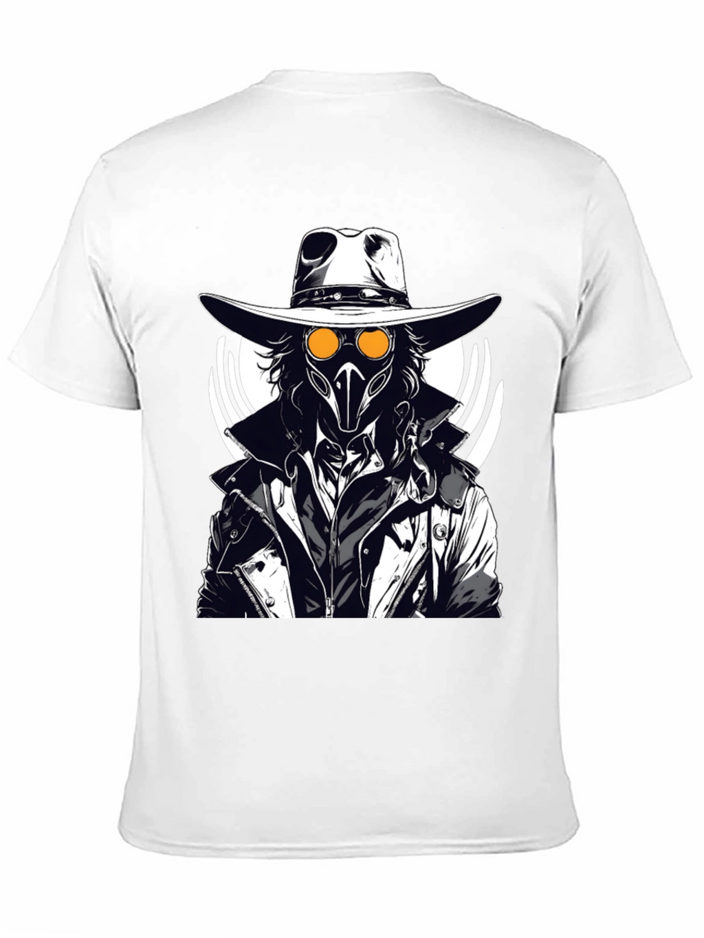 Steampunk Plague Doctor Graphic T-Shirt - Black