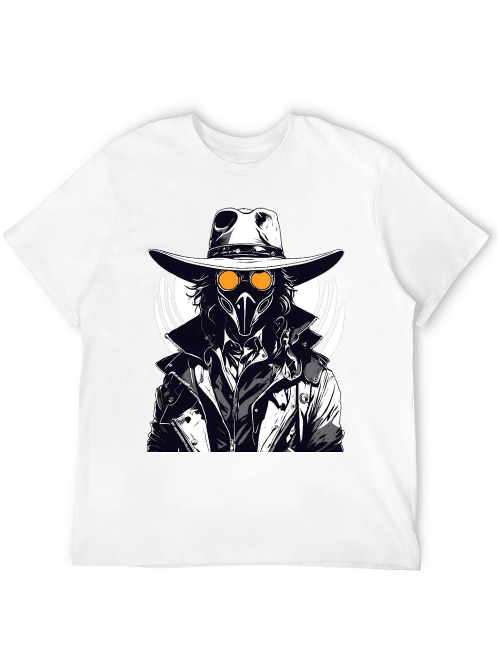 Steampunk Plague Doctor Graphic T-Shirt - Black