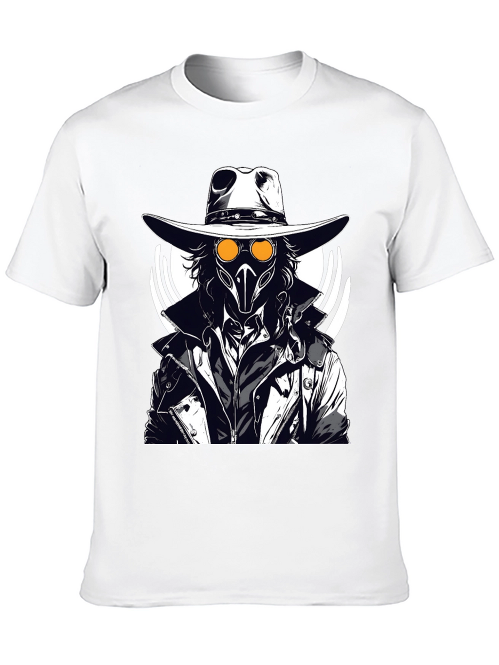 Steampunk Plague Doctor Graphic T-Shirt - Black