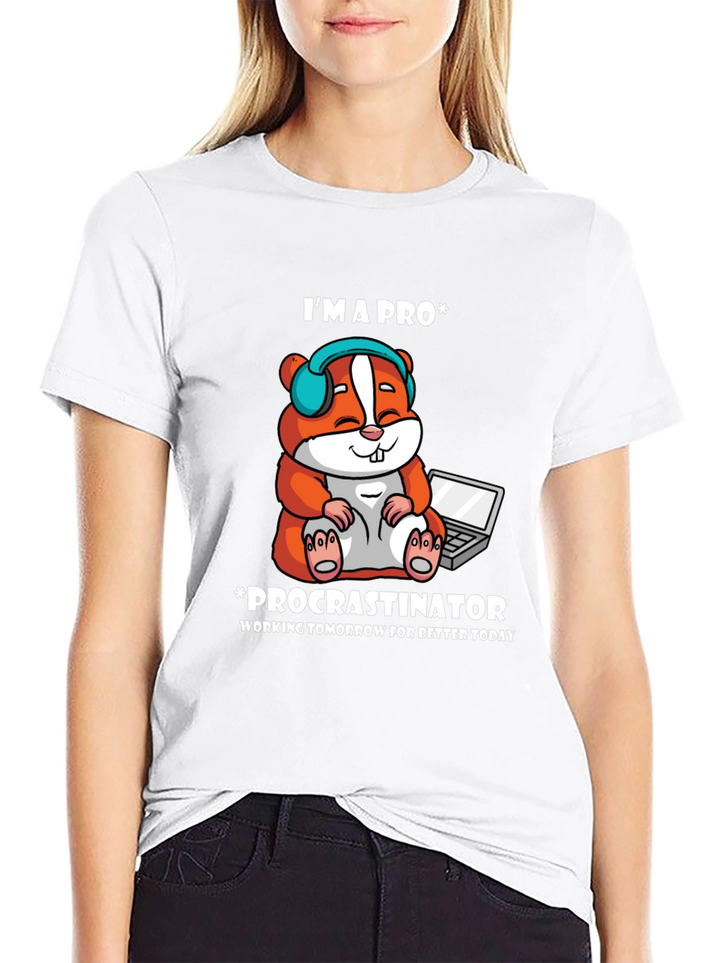 Procrastinator T-Shirt: Im a Pro Hamster Design