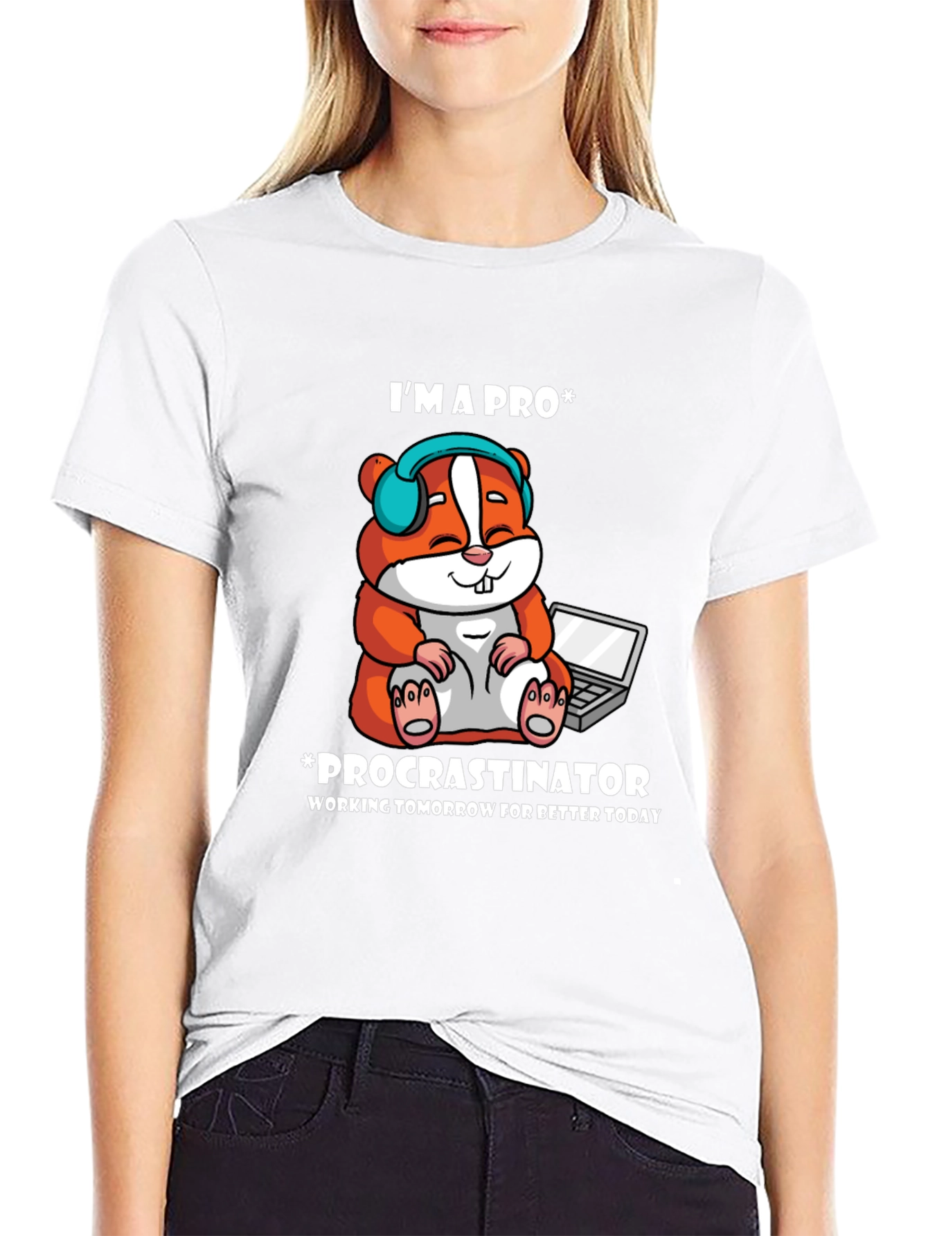 Procrastinator T-Shirt: Im a Pro Hamster Design