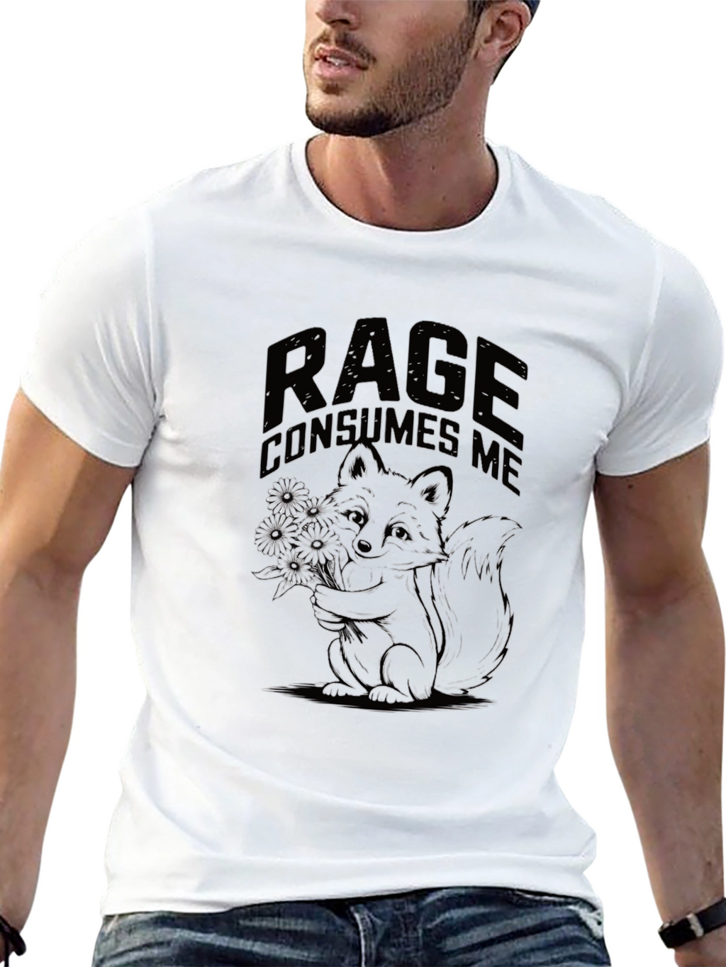 Rage Consumes Me Fox Graphic Tee